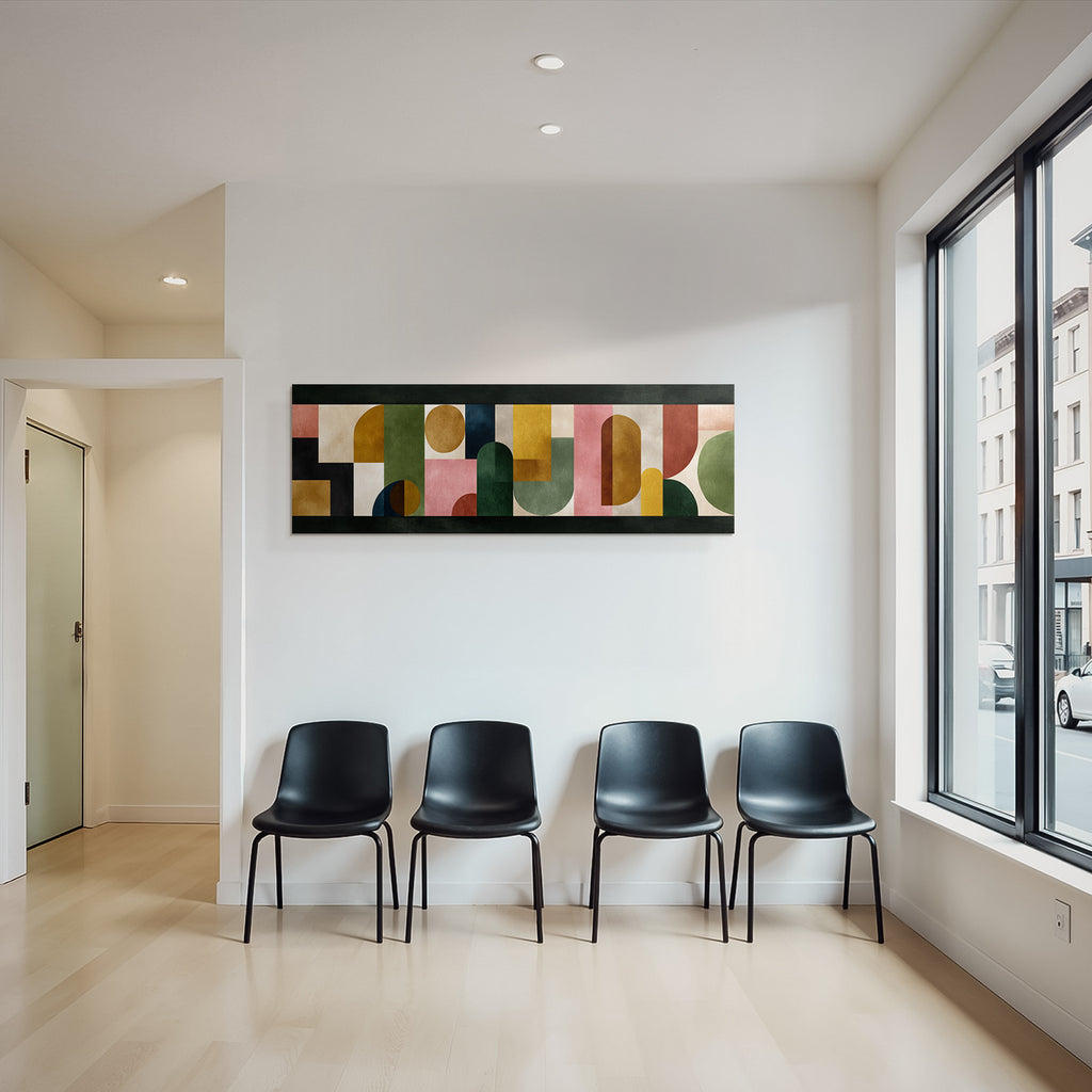 Abstraktes Kunstwerk Geometrische Formen Farben Jpg