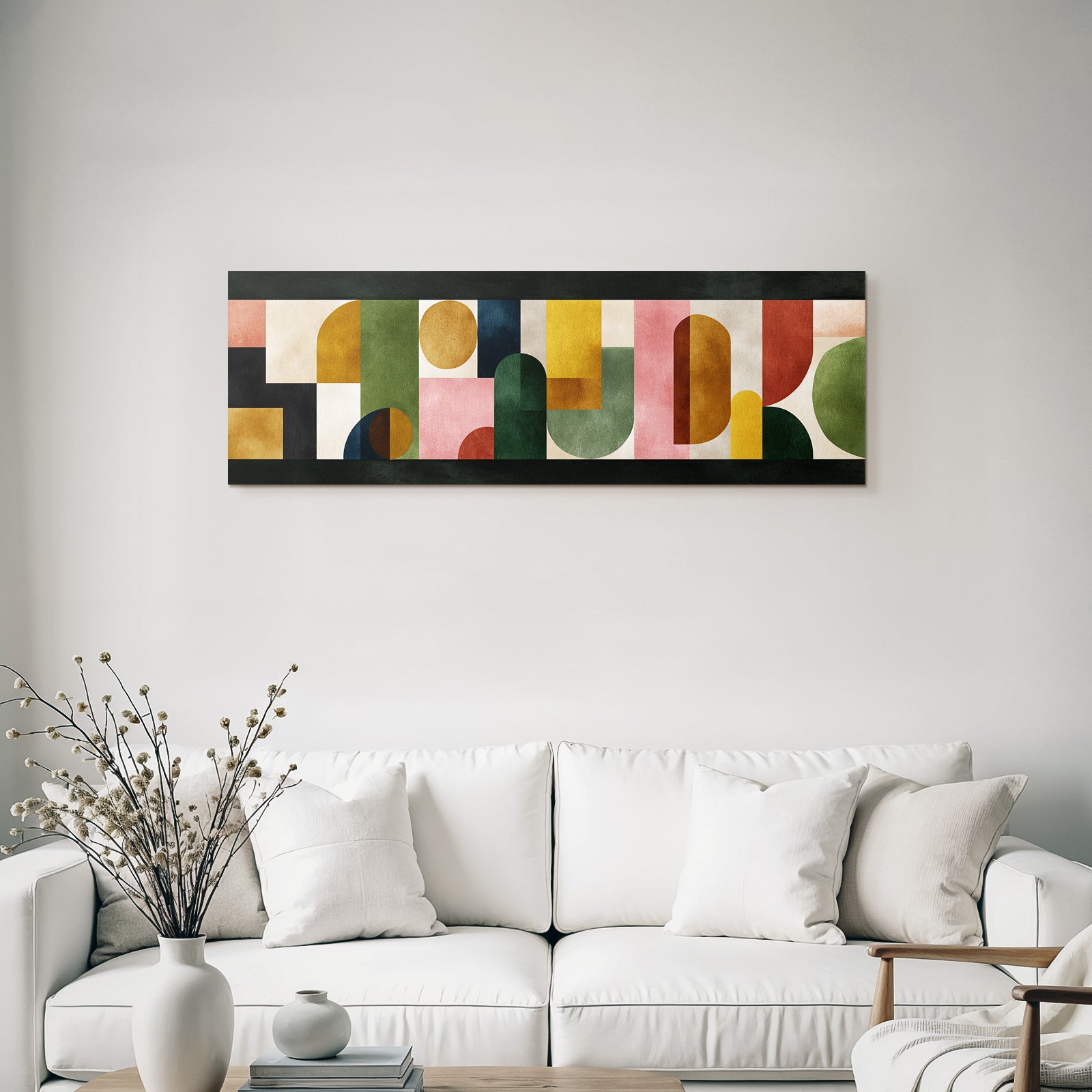 Abstraktes Kunstwerk Geometrische Formen Farben Jpg