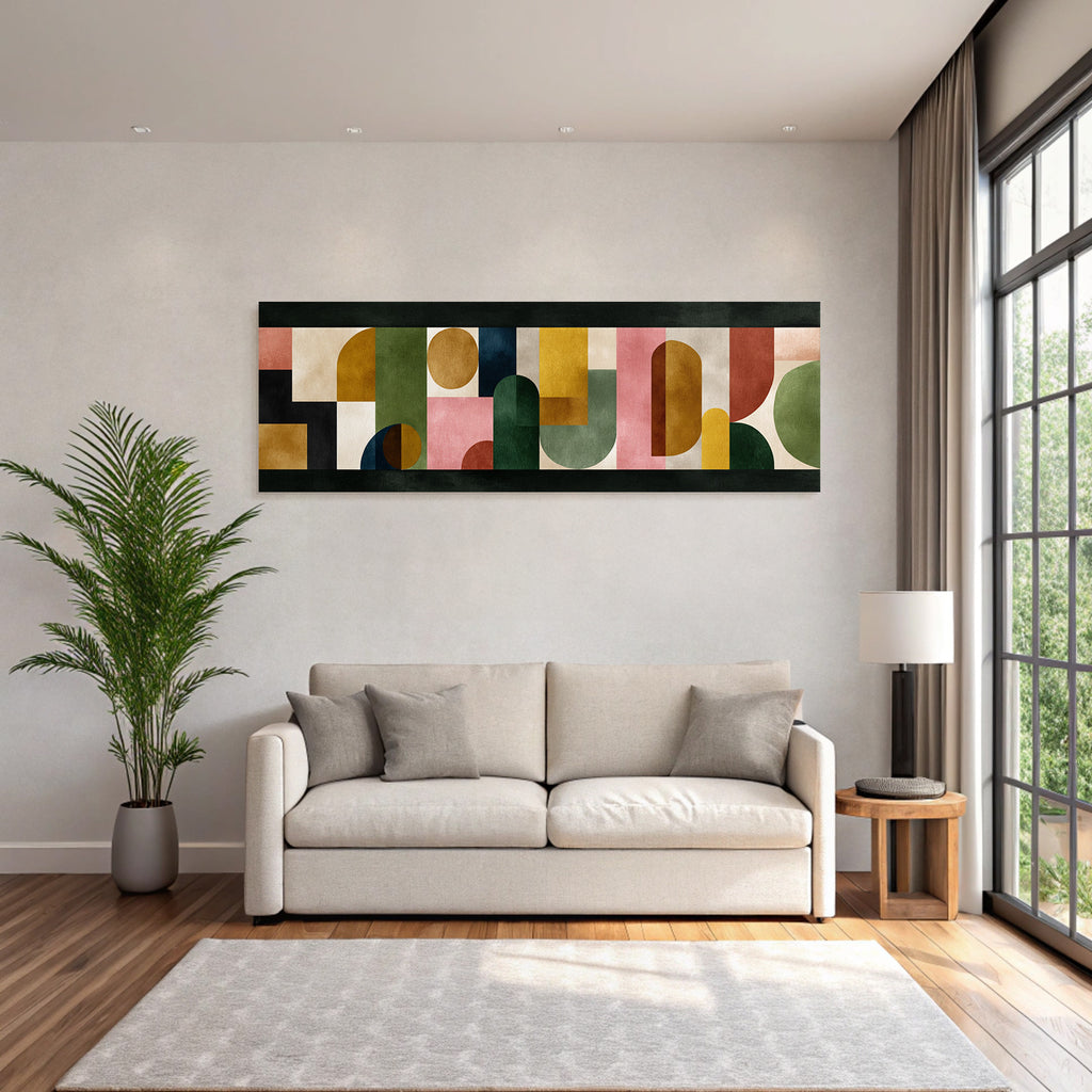 Abstraktes Kunstwerk Geometrische Formen Farben Jpg
