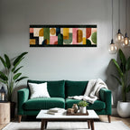 Abstraktes Kunstwerk Geometrische Formen Farben Jpg