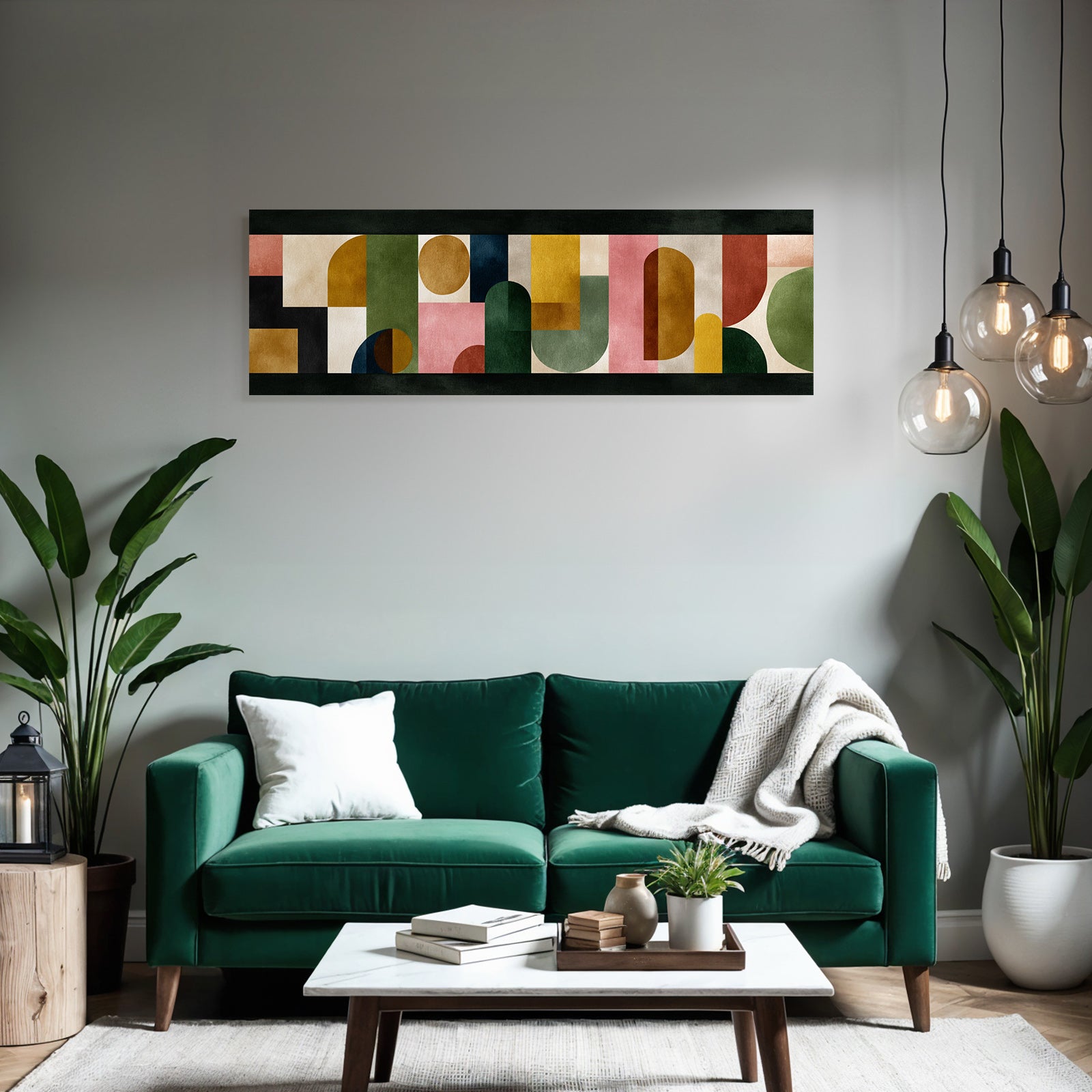 Abstraktes Kunstwerk Geometrische Formen Farben Jpg
