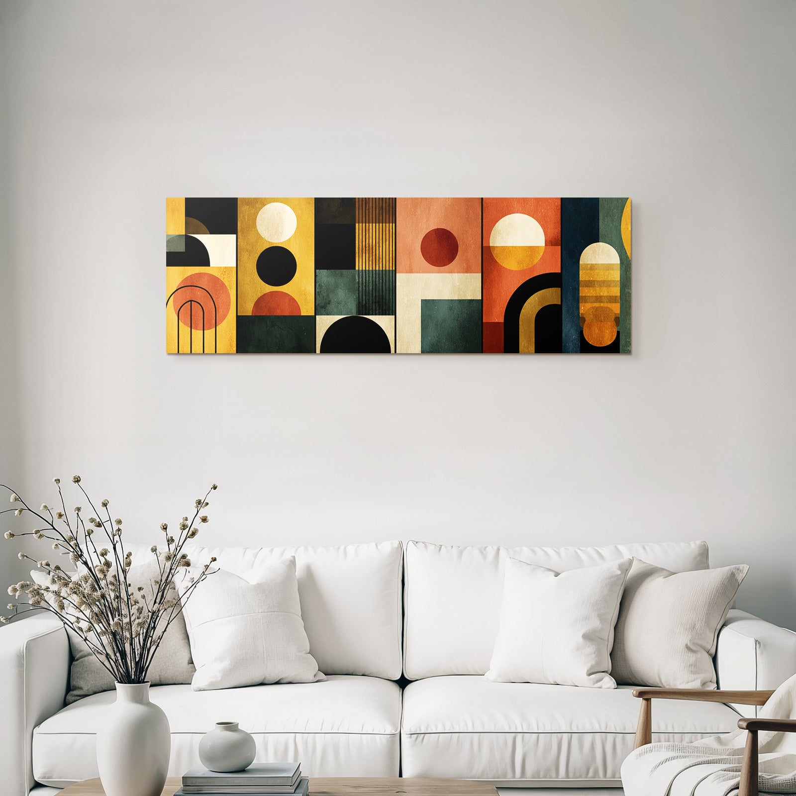 Abstraktes Kunstwerk Geometrische Formen Farben Texturen