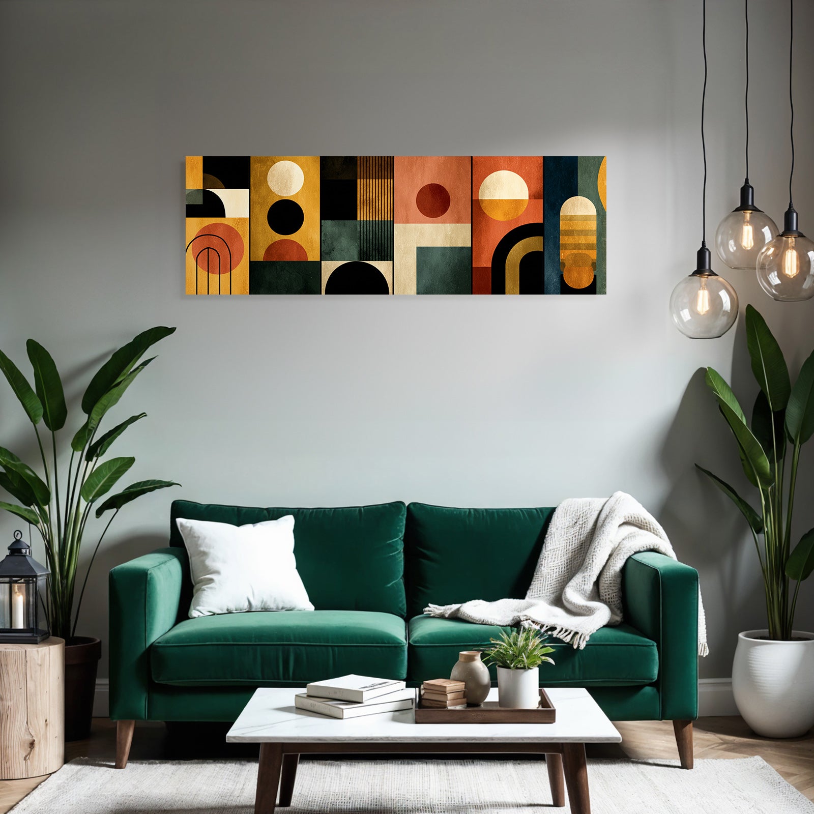 Abstraktes Kunstwerk Geometrische Formen Farben Texturen