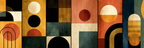 Abstraktes Kunstwerk Geometrische Formen Farben Texturen | Mid Century Modern | Einrichtungsstile