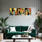 Bunte Abstrakte Gestaltung Geometrische Formen Und Muster