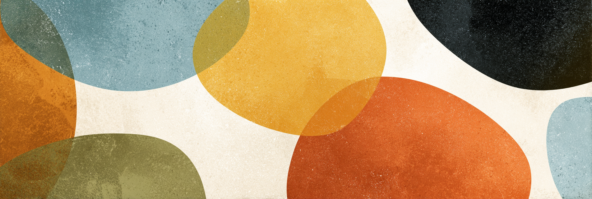 Bunte Ueberlappende Formen Hintergrund | Mid Century Modern | Einrichtungsstile