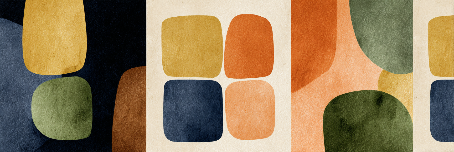 Bunteformen Abstraktesdesign Texturiert | Mid Century Modern | Einrichtungsstile
