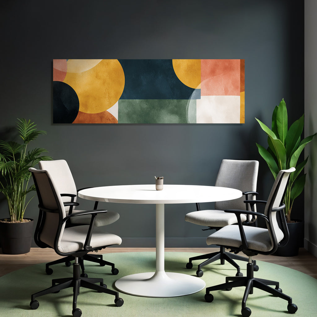 Geometrische Formen Warme Farben Abstraktes Design