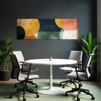 Geometrische Formen Warme Farben Abstraktes Design