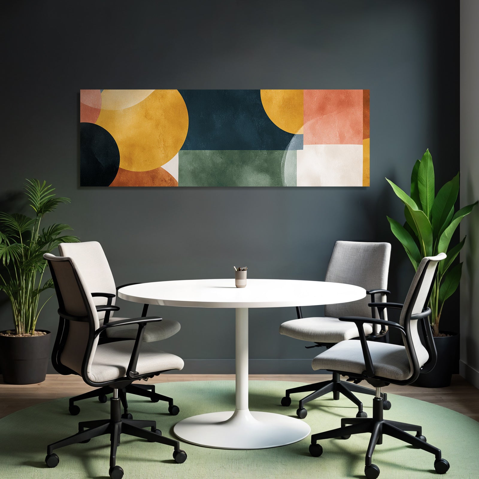 Geometrische Formen Warme Farben Abstraktes Design