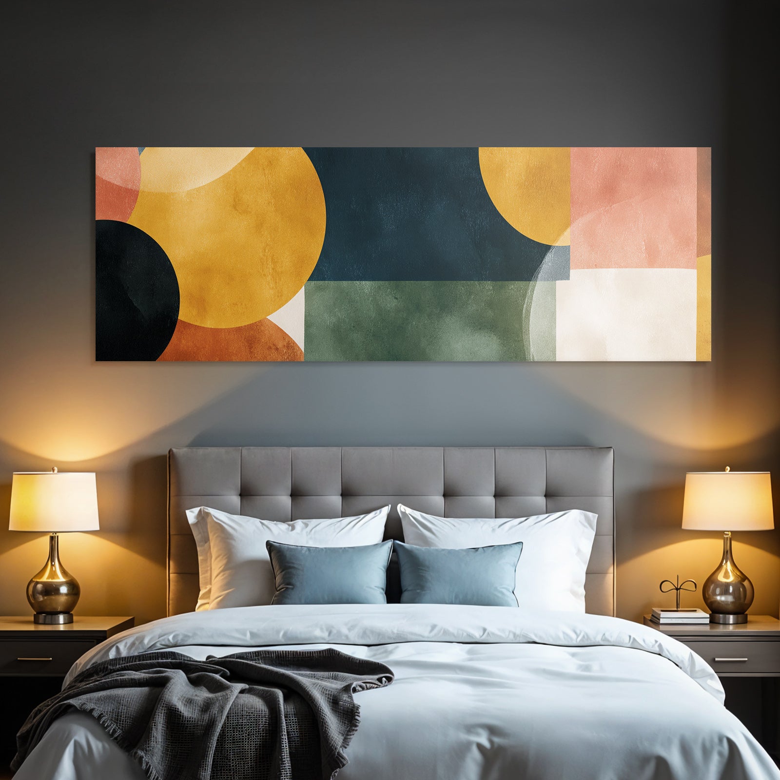 Geometrische Formen Warme Farben Abstraktes Design