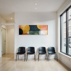 Geometrische Formen Warme Farben Abstraktes Design