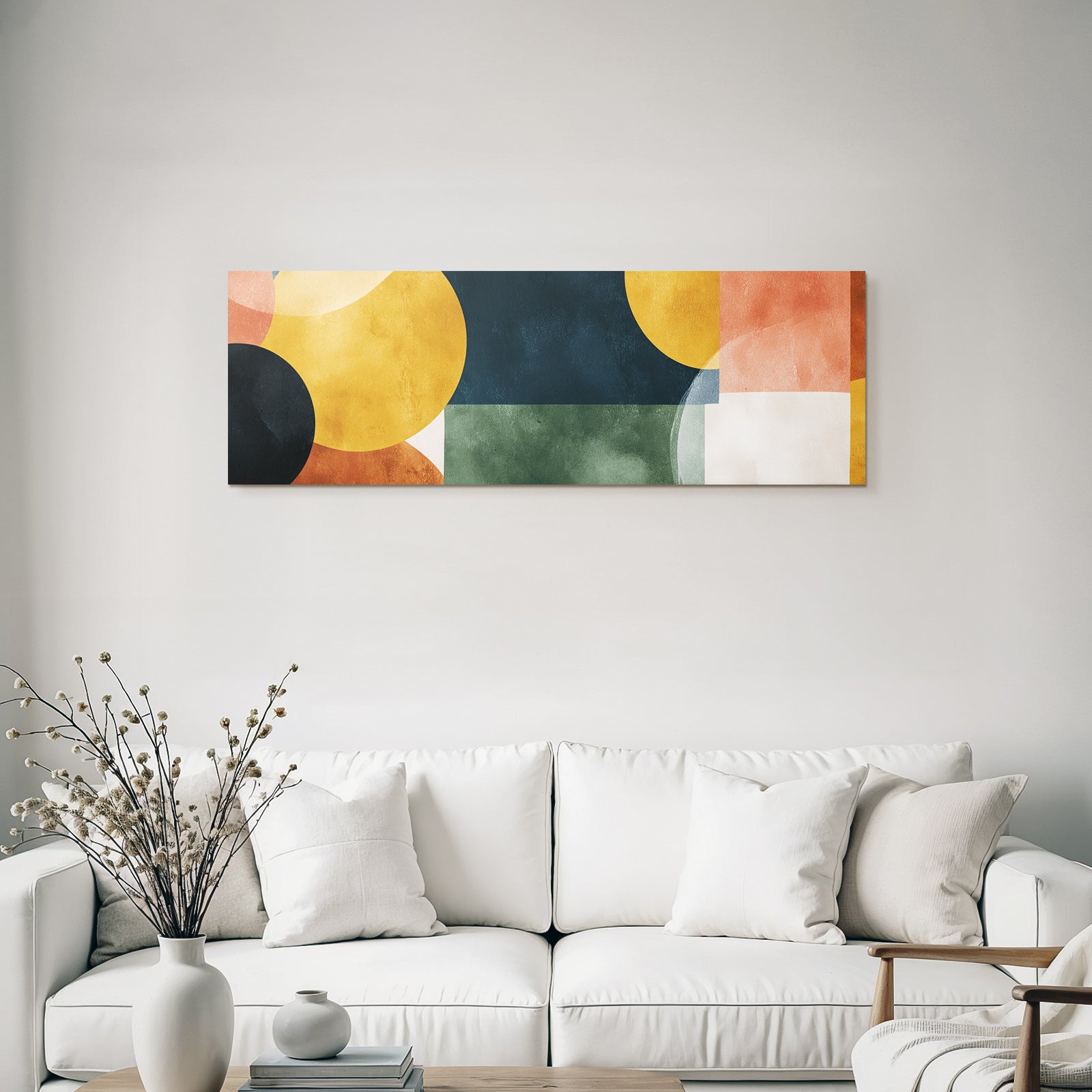 Geometrische Formen Warme Farben Abstraktes Design