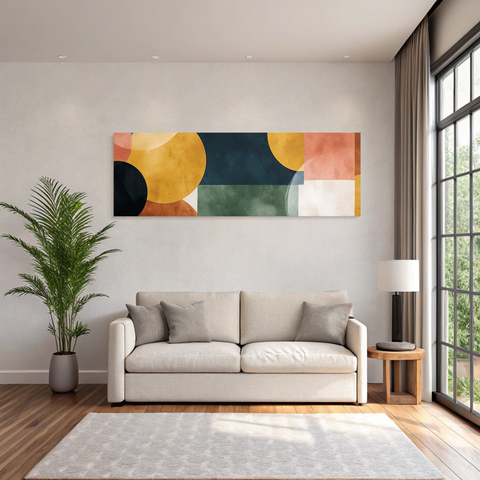Geometrische Formen Warme Farben Abstraktes Design