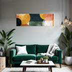 Geometrische Formen Warme Farben Abstraktes Design