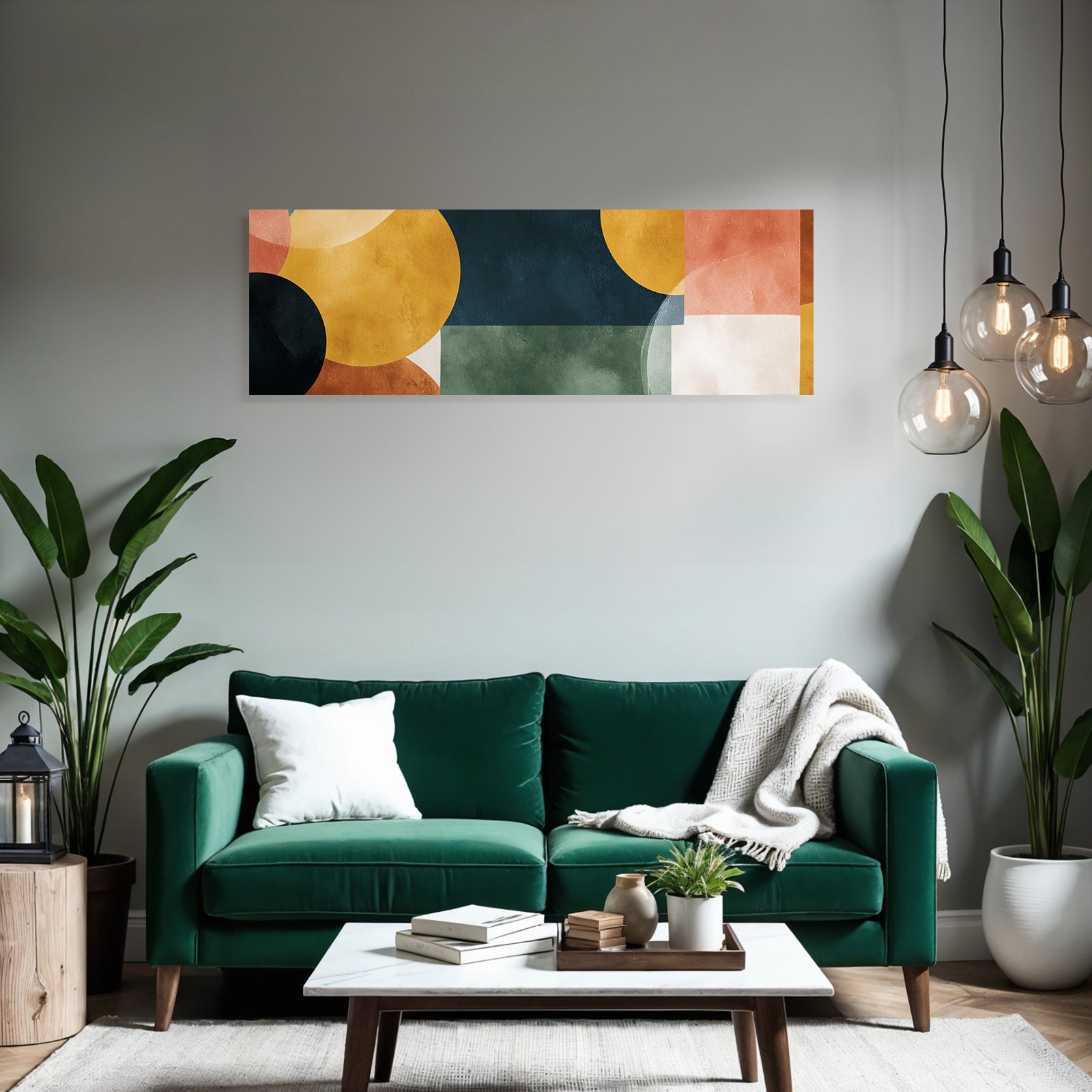 Geometrische Formen Warme Farben Abstraktes Design