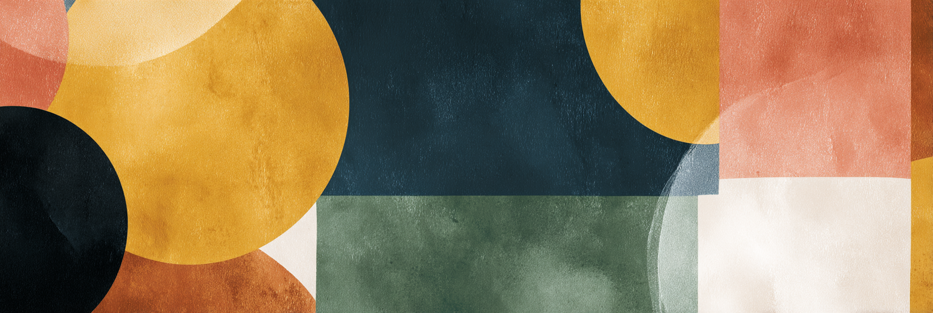Geometrische Formen Warme Farben Abstraktes Design | Mid Century Modern | Einrichtungsstile
