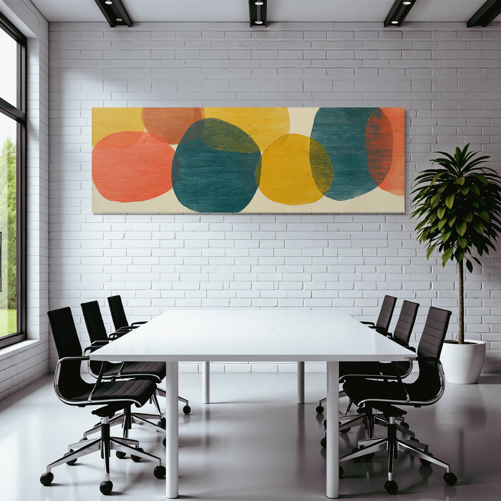 Ueberlappende Farbformen Abstrakte Kunst