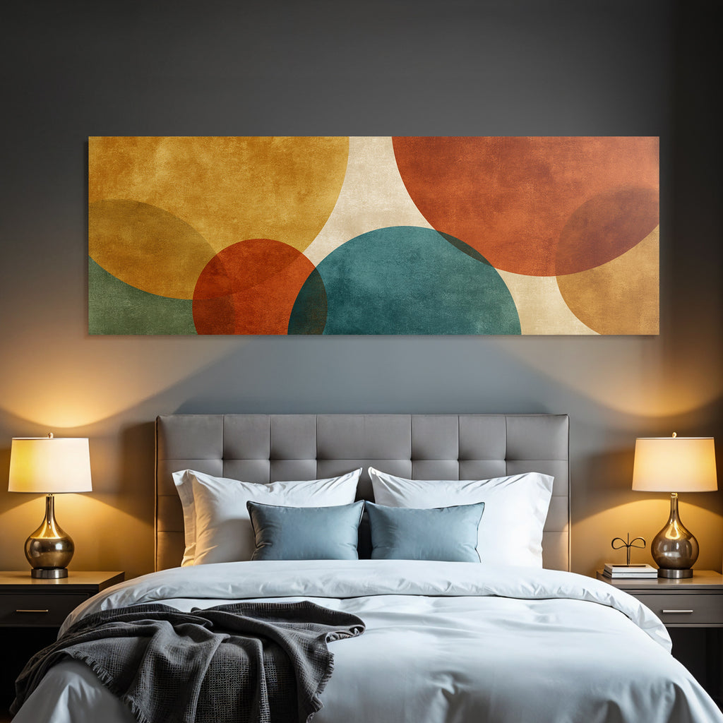 Ueberlappende Kreise Abstrakte Kunst Hintergrund