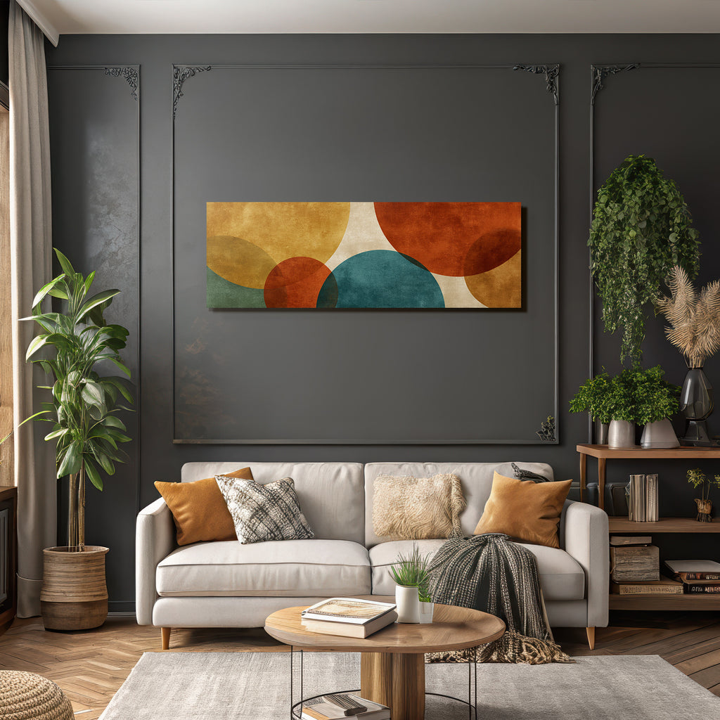 Ueberlappende Kreise Abstrakte Kunst Hintergrund