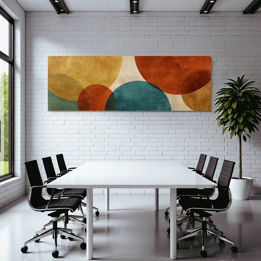 Ueberlappende Kreise Abstrakte Kunst Hintergrund