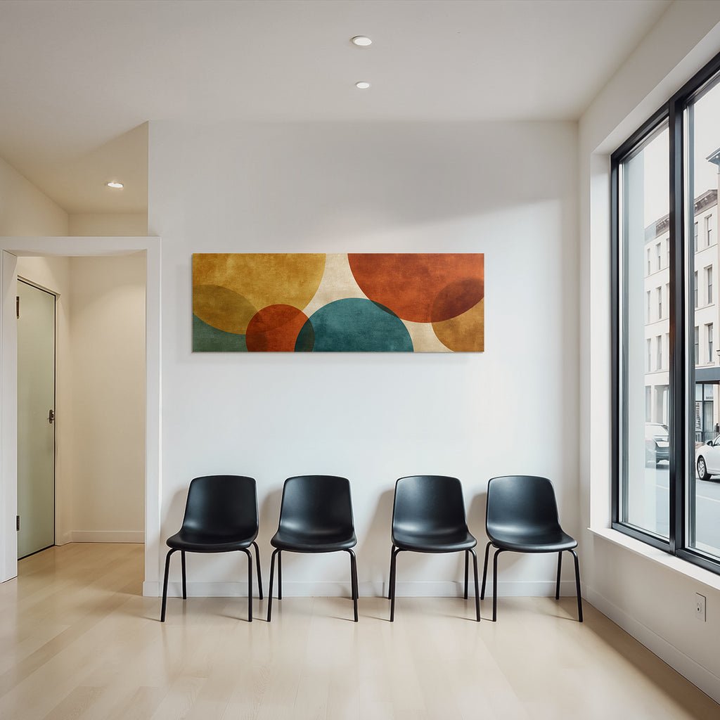Ueberlappende Kreise Abstrakte Kunst Hintergrund