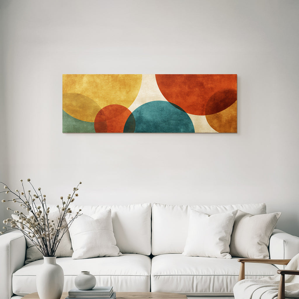 Ueberlappende Kreise Abstrakte Kunst Hintergrund