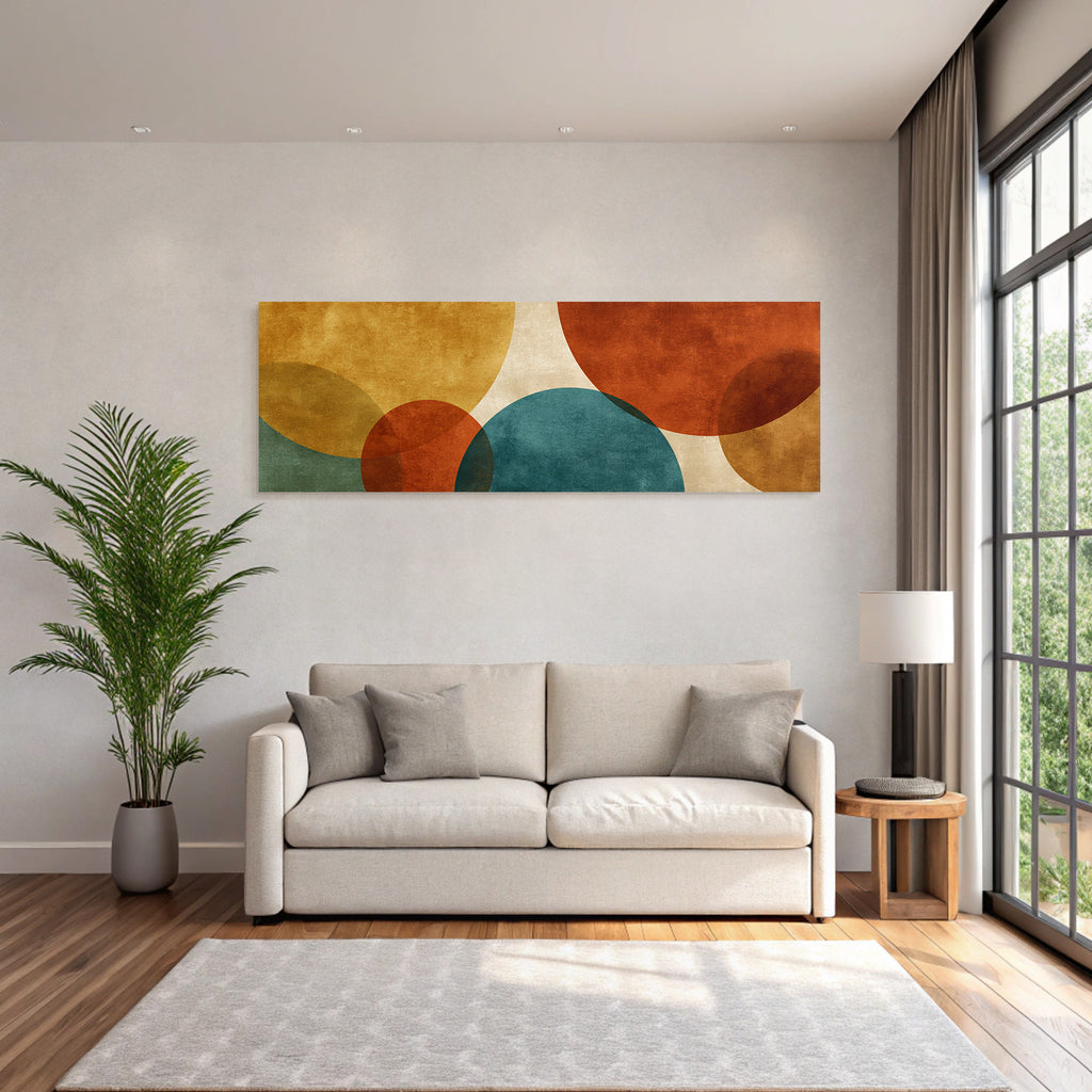 Ueberlappende Kreise Abstrakte Kunst Hintergrund