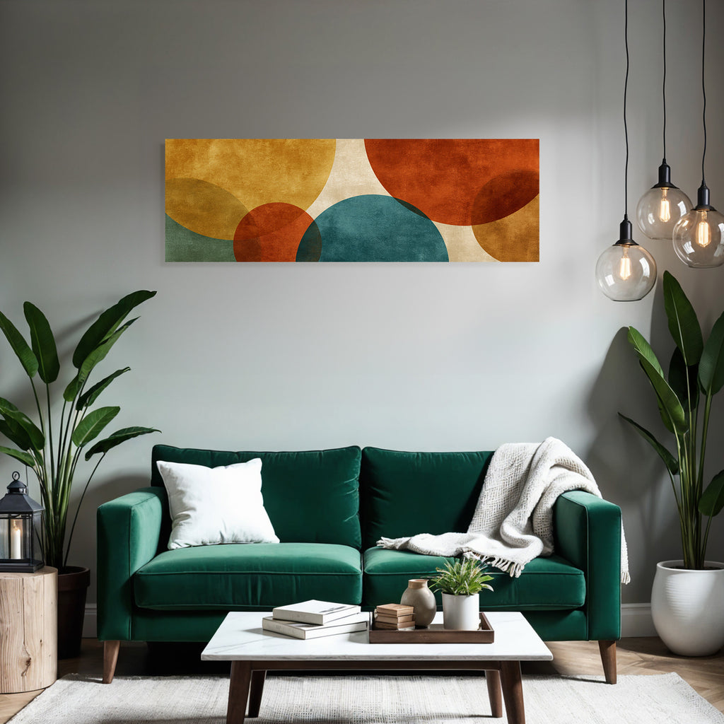 Ueberlappende Kreise Abstrakte Kunst Hintergrund