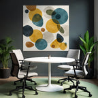 Abstract Shapes Blue Green Brown Light Gradient