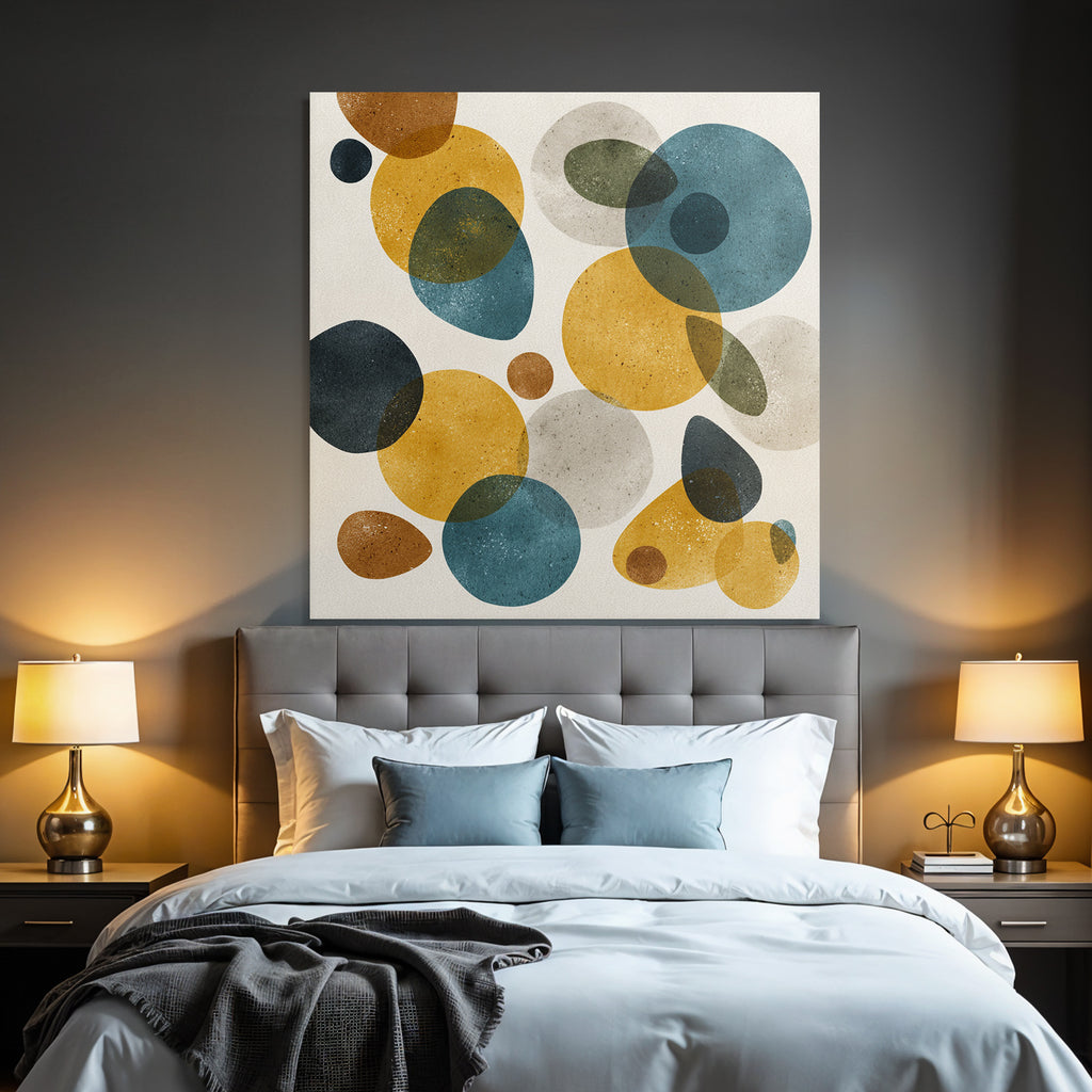 Abstract Shapes Blue Green Brown Light Gradient