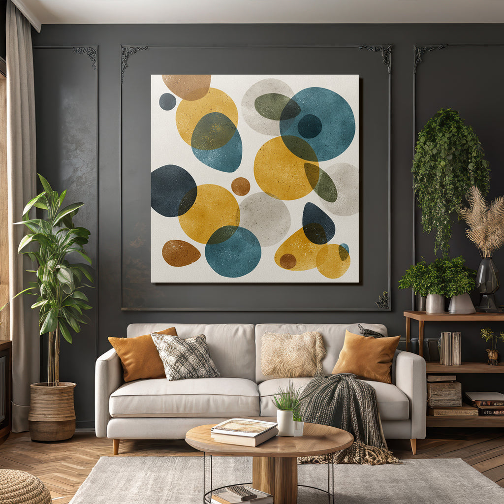 Abstract Shapes Blue Green Brown Light Gradient