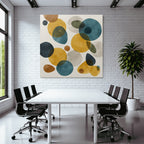 Abstract Shapes Blue Green Brown Light Gradient