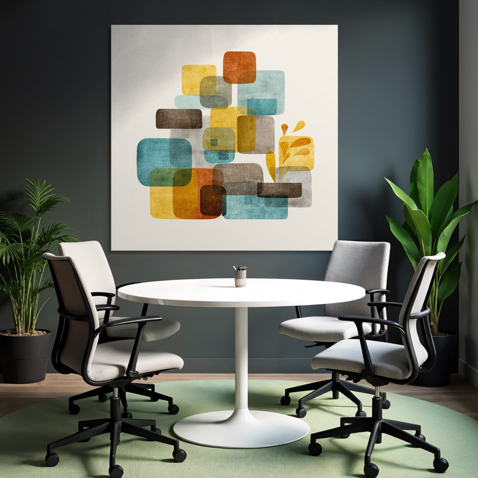 Abstracte Geometrische Formen Farbenfrohe Illustration