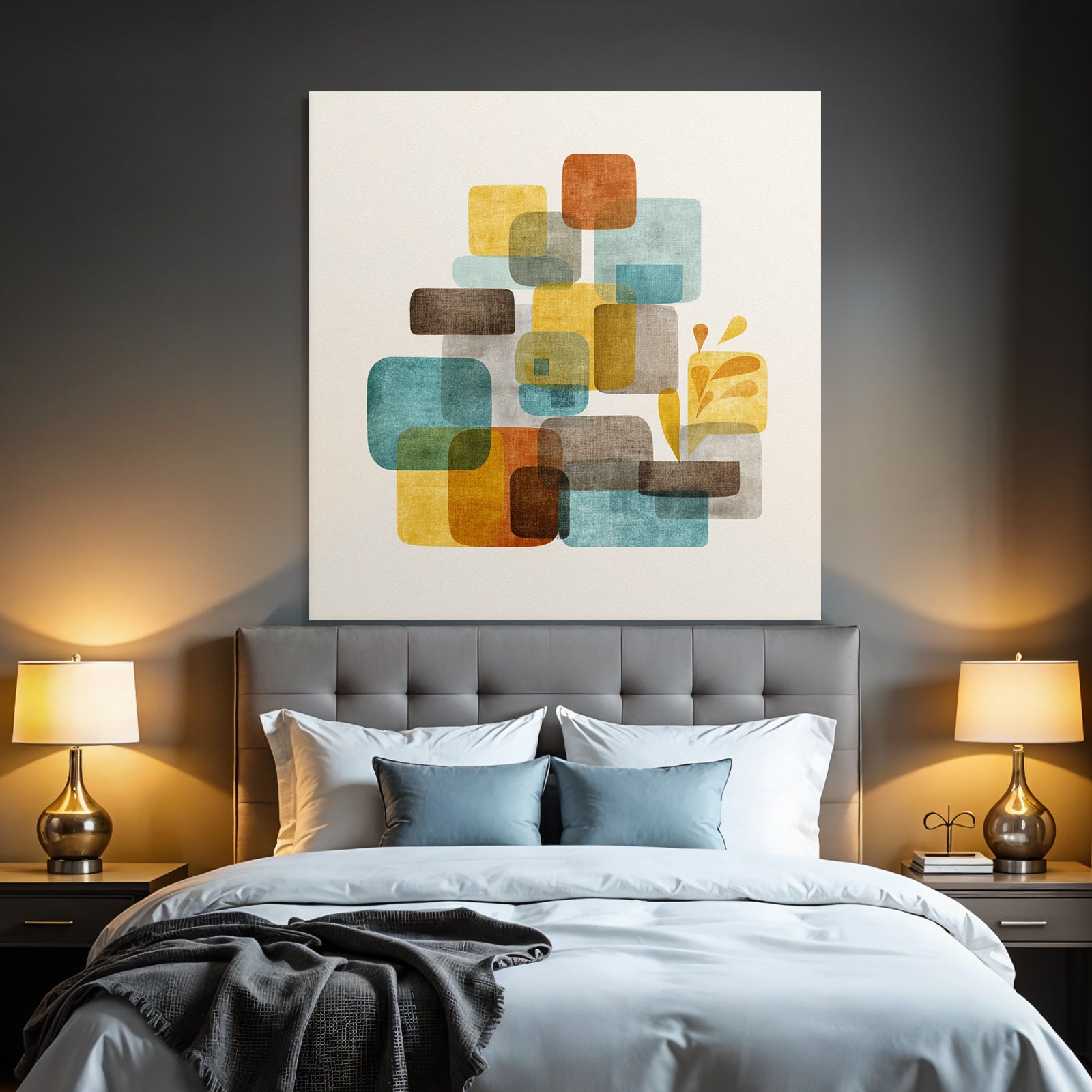 Abstracte Geometrische Formen Farbenfrohe Illustration