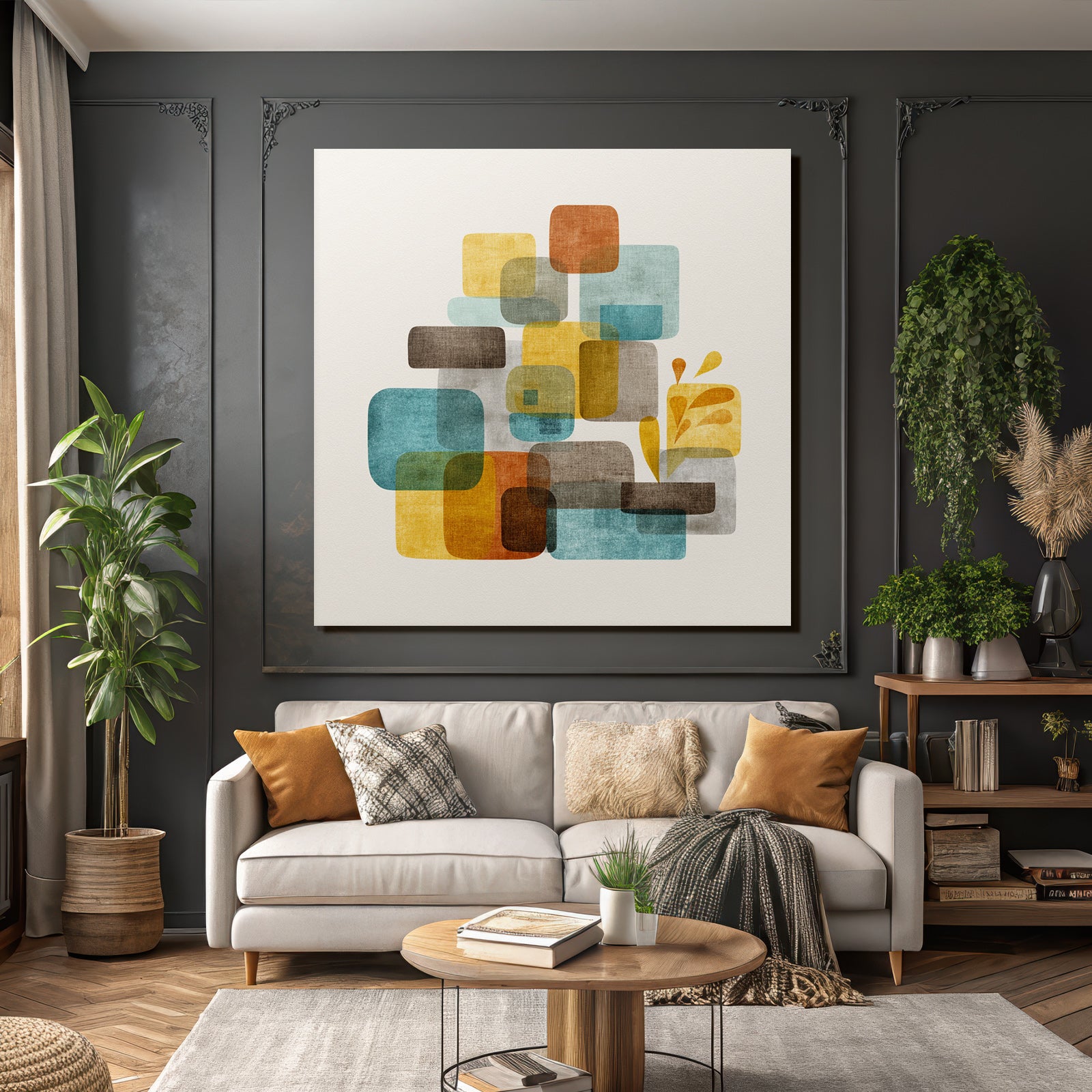 Abstracte Geometrische Formen Farbenfrohe Illustration