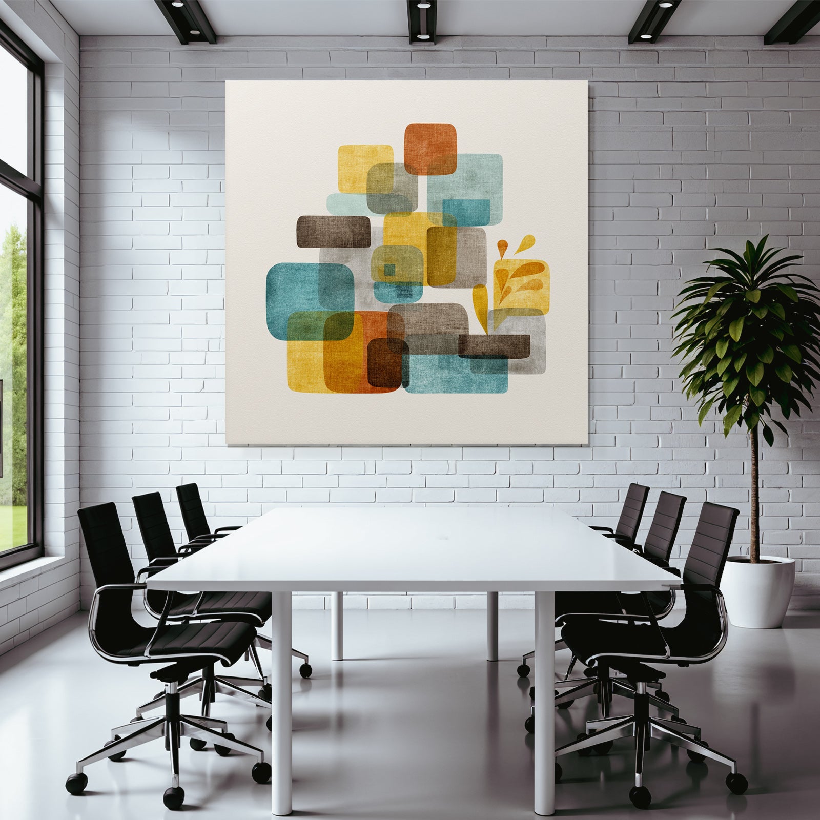 Abstracte Geometrische Formen Farbenfrohe Illustration