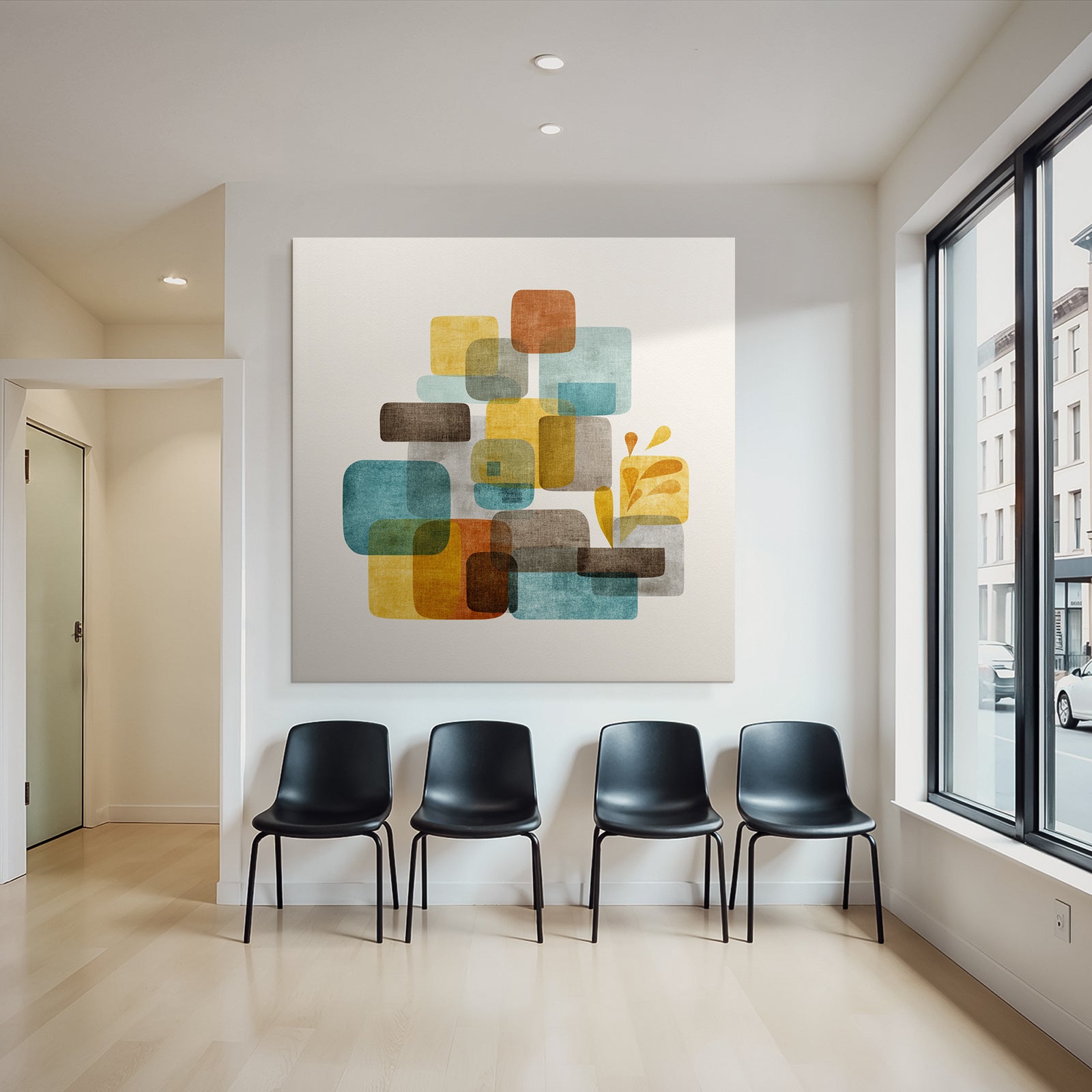 Abstracte Geometrische Formen Farbenfrohe Illustration
