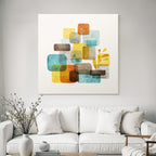 Abstracte Geometrische Formen Farbenfrohe Illustration