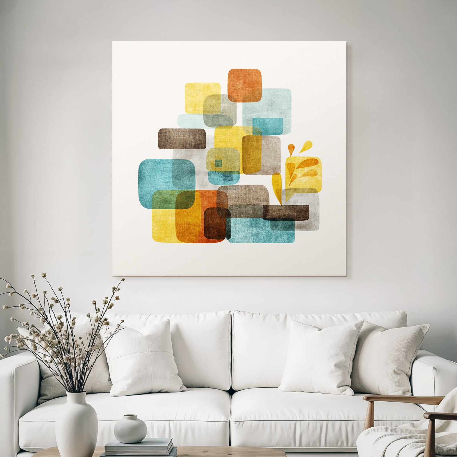 Abstracte Geometrische Formen Farbenfrohe Illustration