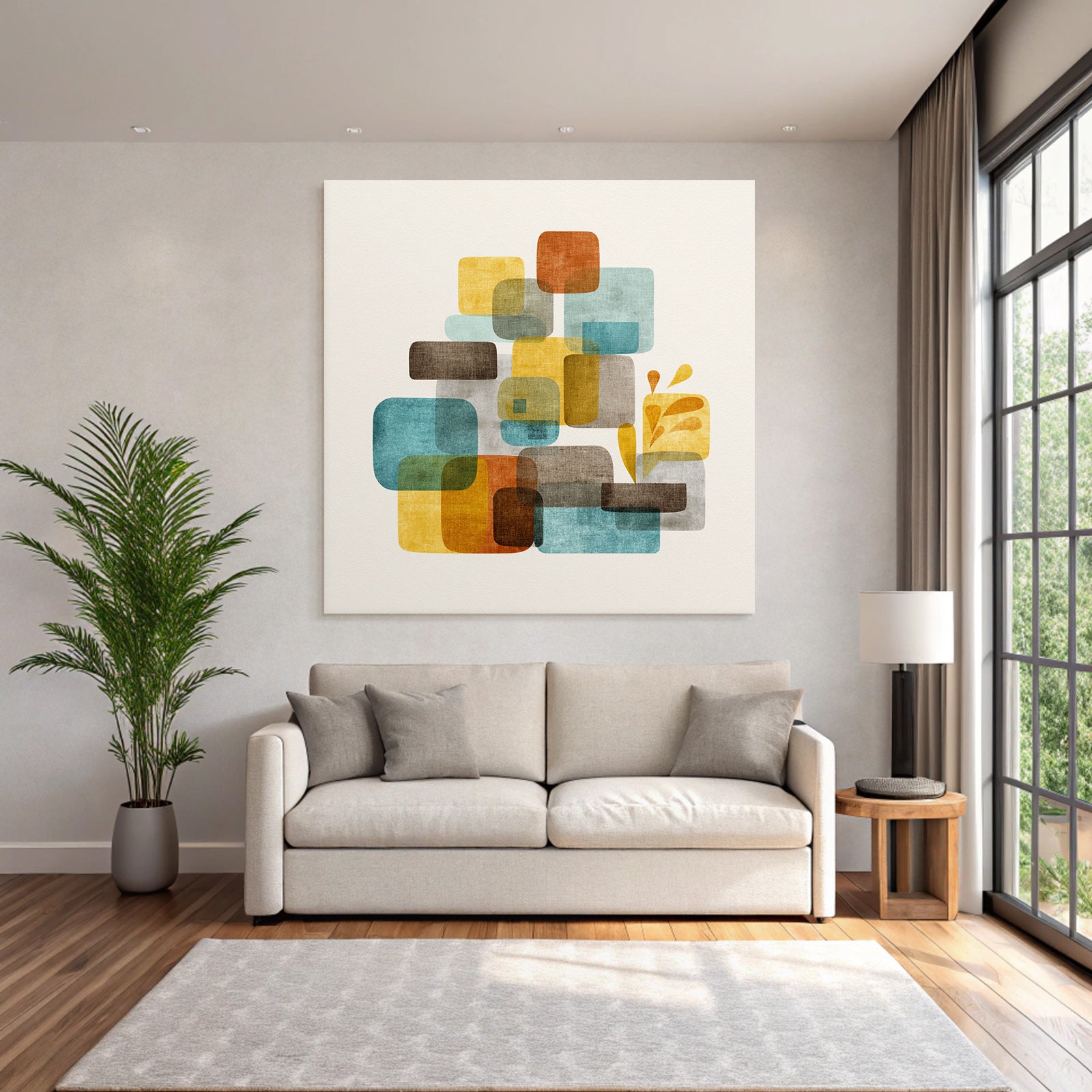 Abstracte Geometrische Formen Farbenfrohe Illustration