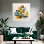Abstracte Geometrische Formen Farbenfrohe Illustration