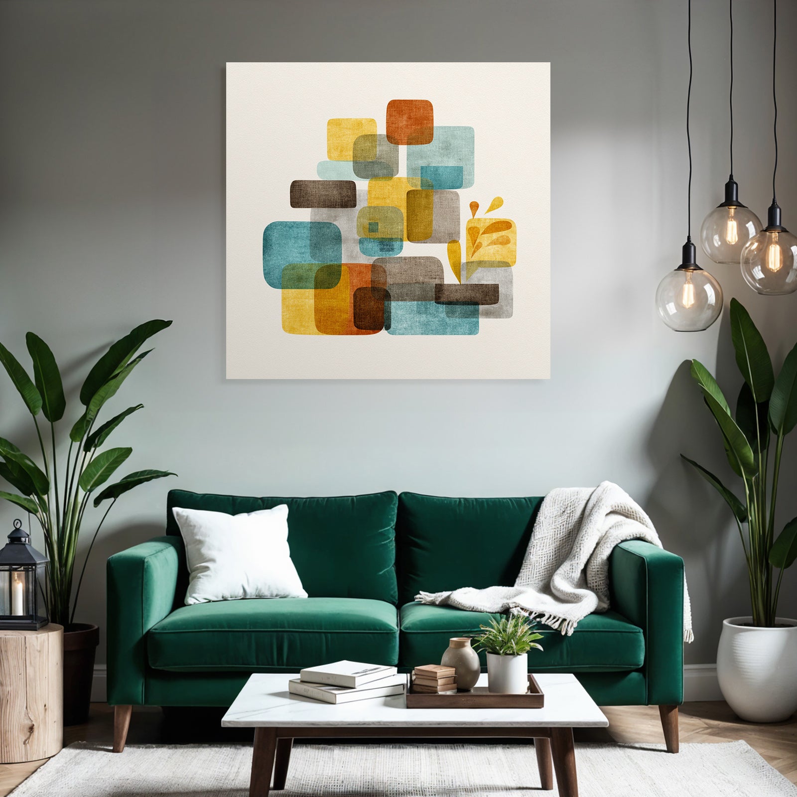 Abstracte Geometrische Formen Farbenfrohe Illustration