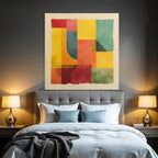 Abstract Illustration Geometric Shapes Colors Patchwork Style