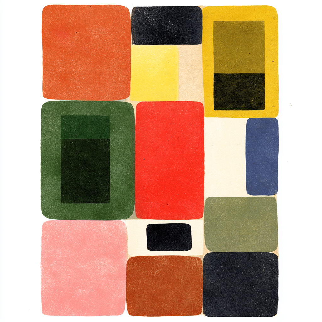 Abstrakte Farbige Rechtecke Und Quadrate | Mid Century Modern | Einrichtungsstile