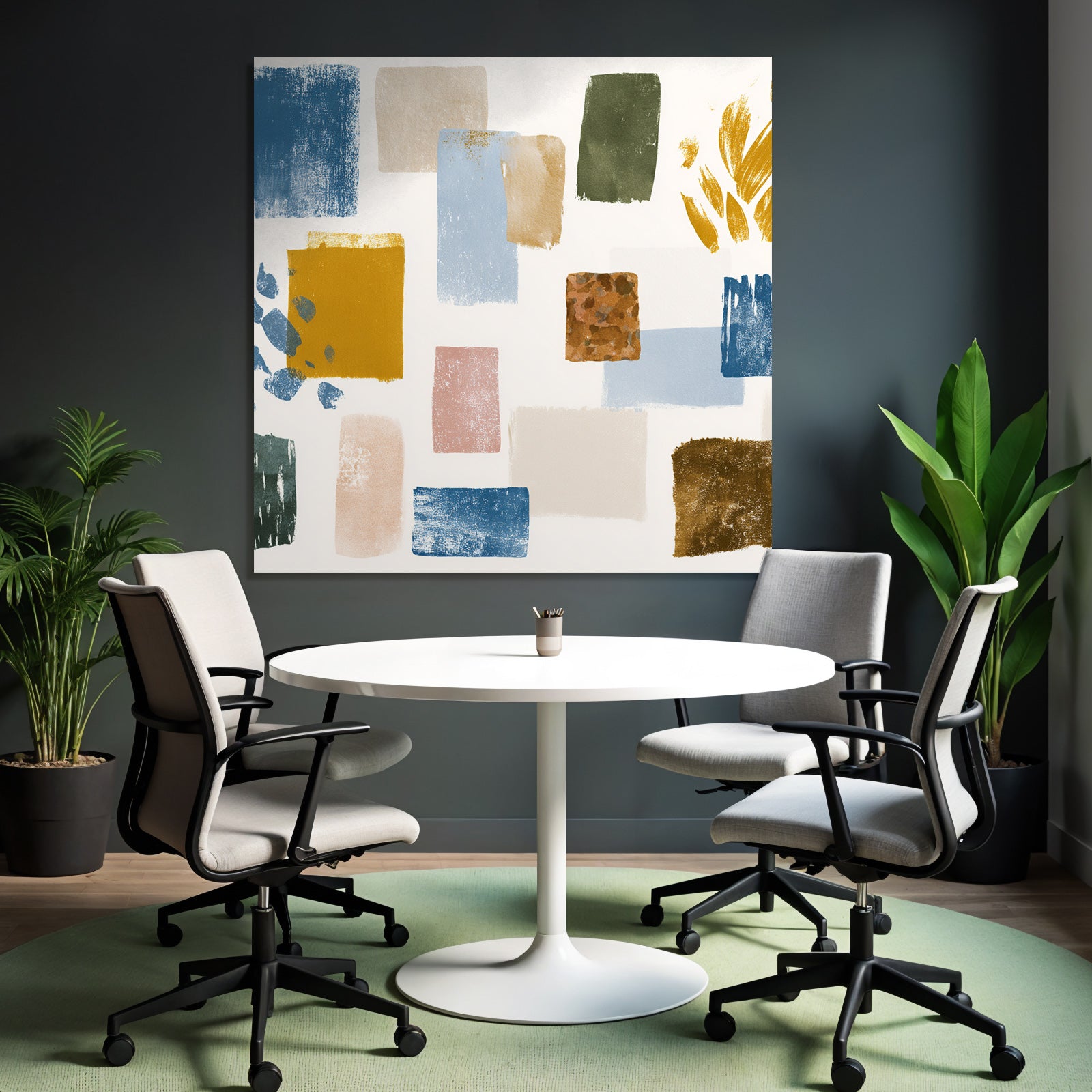 Abstrakte Formen Und Pinselstriche Moderne Kunst Muster