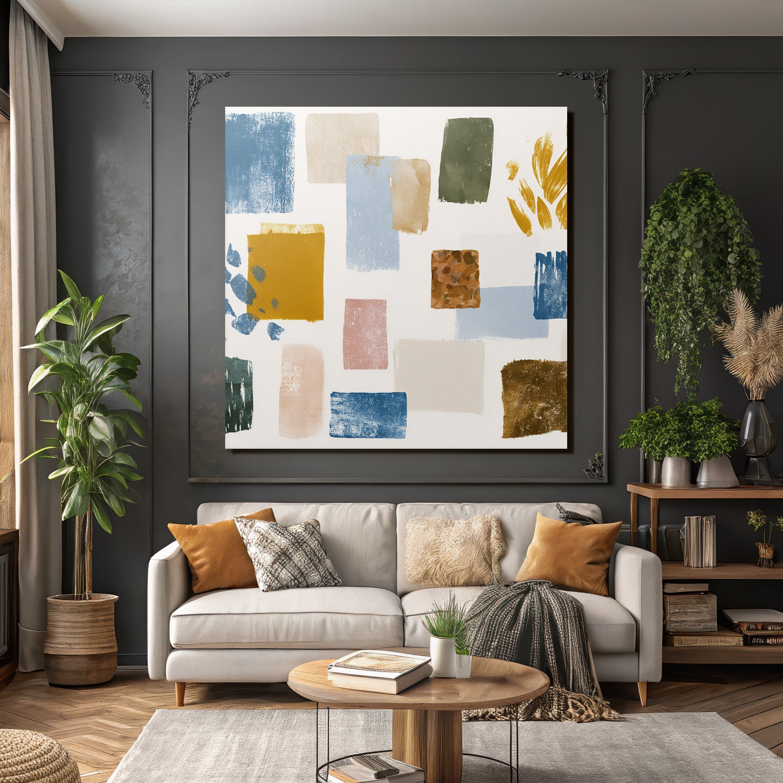Abstrakte Formen Und Pinselstriche Moderne Kunst Muster