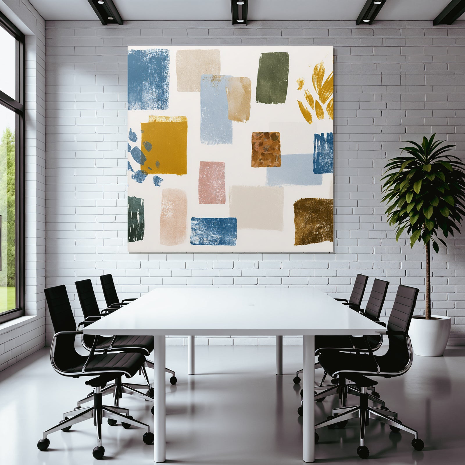 Abstrakte Formen Und Pinselstriche Moderne Kunst Muster