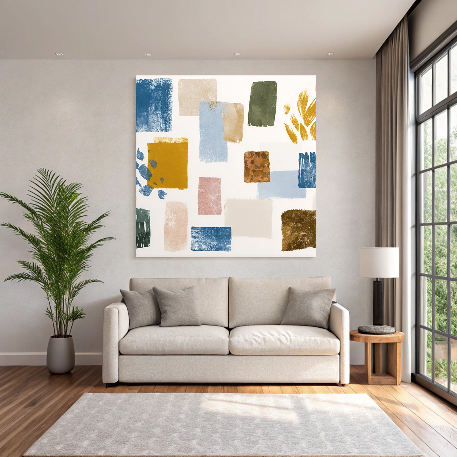 Abstrakte Formen Und Pinselstriche Moderne Kunst Muster