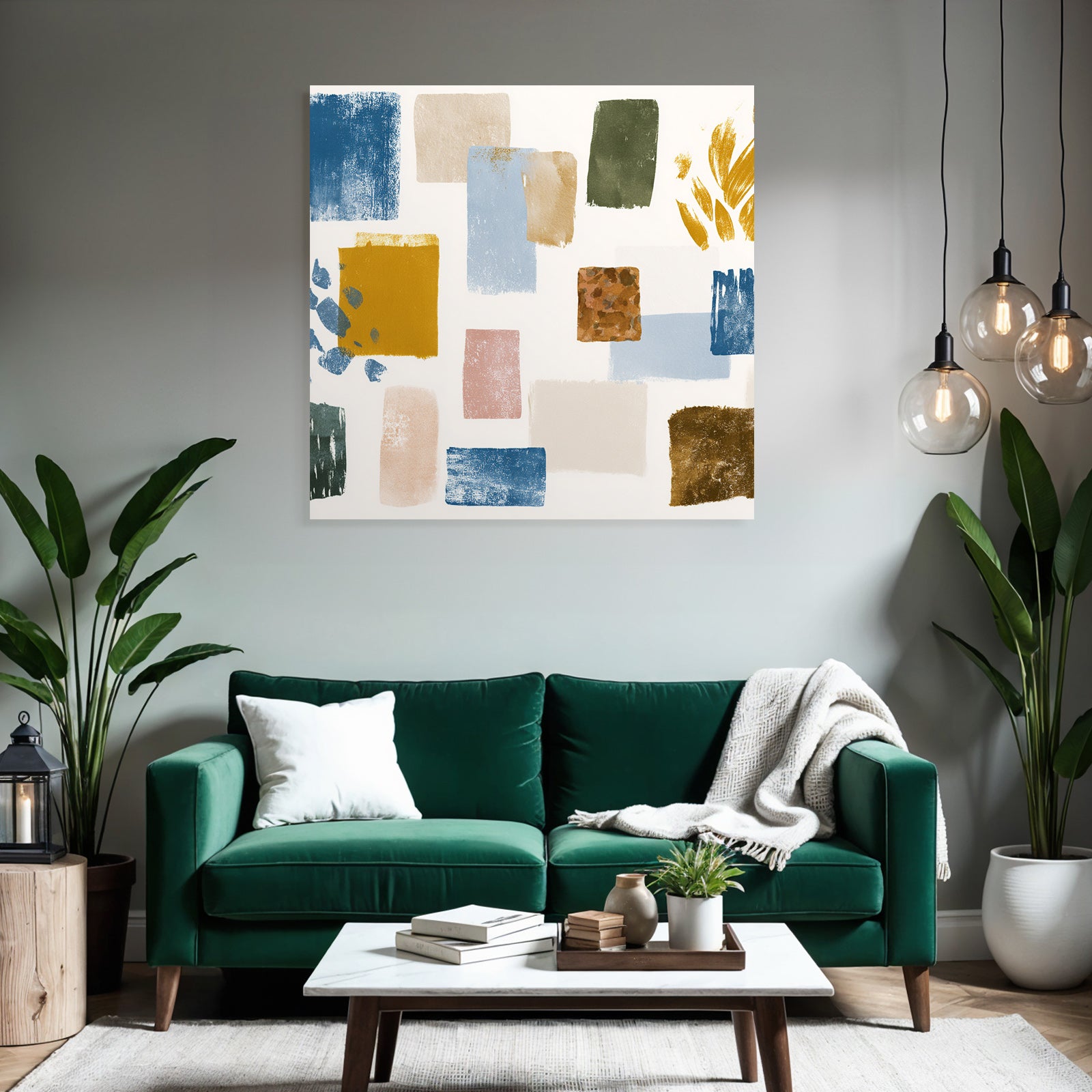 Abstrakte Formen Und Pinselstriche Moderne Kunst Muster
